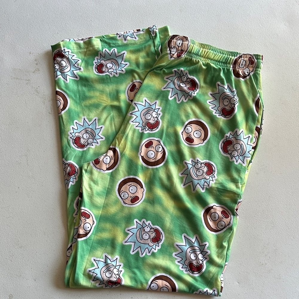 Rick and Morty Pajamas Bottom Sleep Pants Medium NWOT